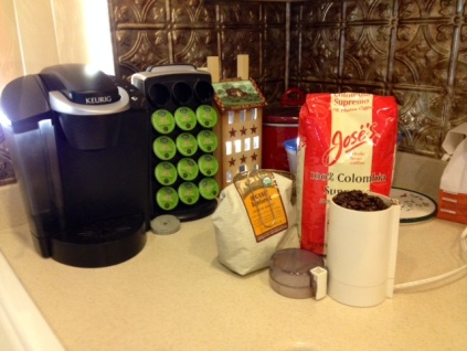 Notice the Keurig in the background. We have both options, but mostly we use the Bodum